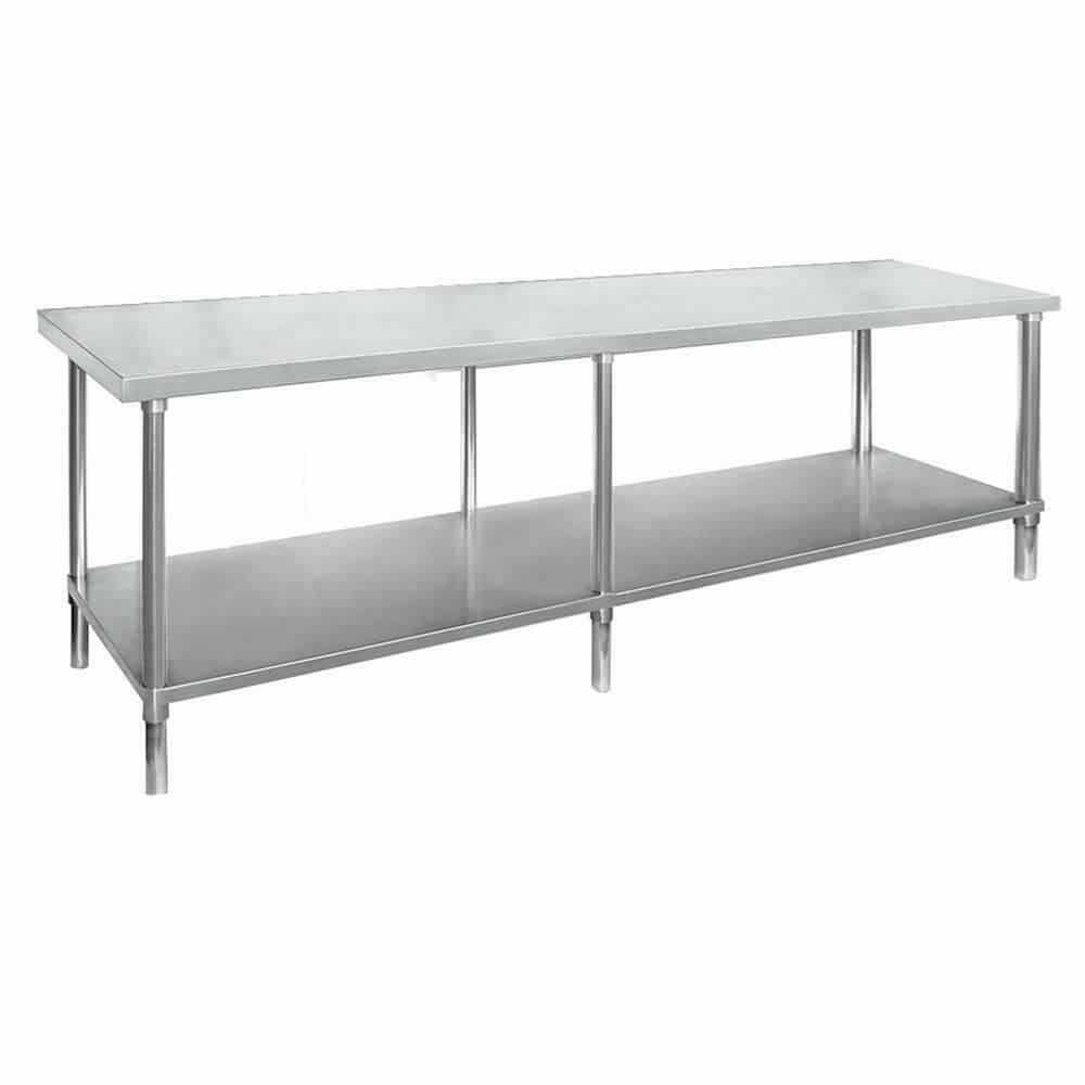 stainless steel table without undershelf