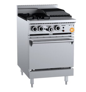 Oven With Two Open Burners 300mm Char Broiler