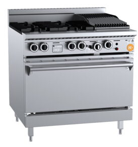 K+ Oven With Four Open Burners 300mm Char Broiler