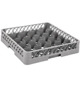 25 compartment glass rack