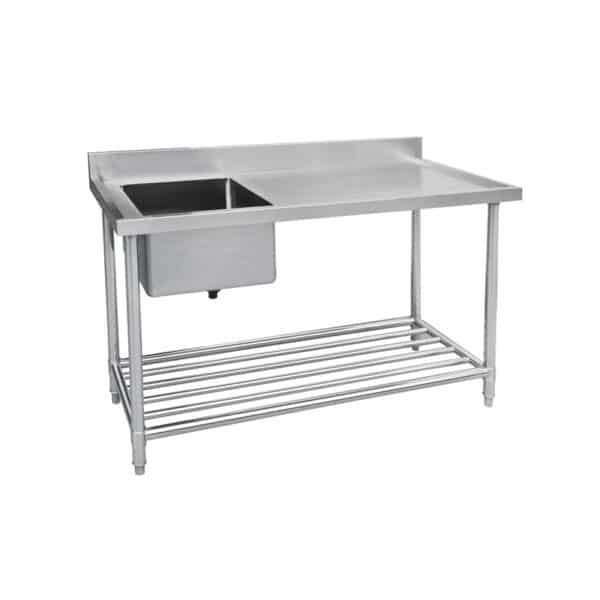 Buy 1200mm Premium SS Single Sink Table with Pot Undershelf - Sink on ...