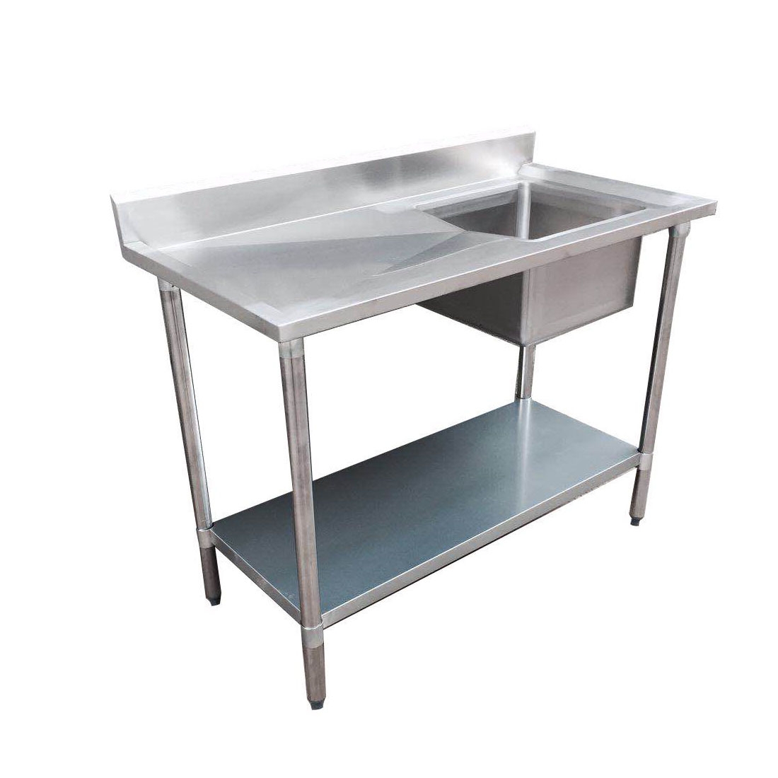 Economic 304 Grade SS Right Single Sink Bench with sink 1200-7-SSBR ...