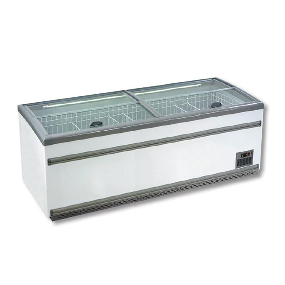 ZCD-L250S Supermarket Island Dual Temperature Freezer & Chiller with ...